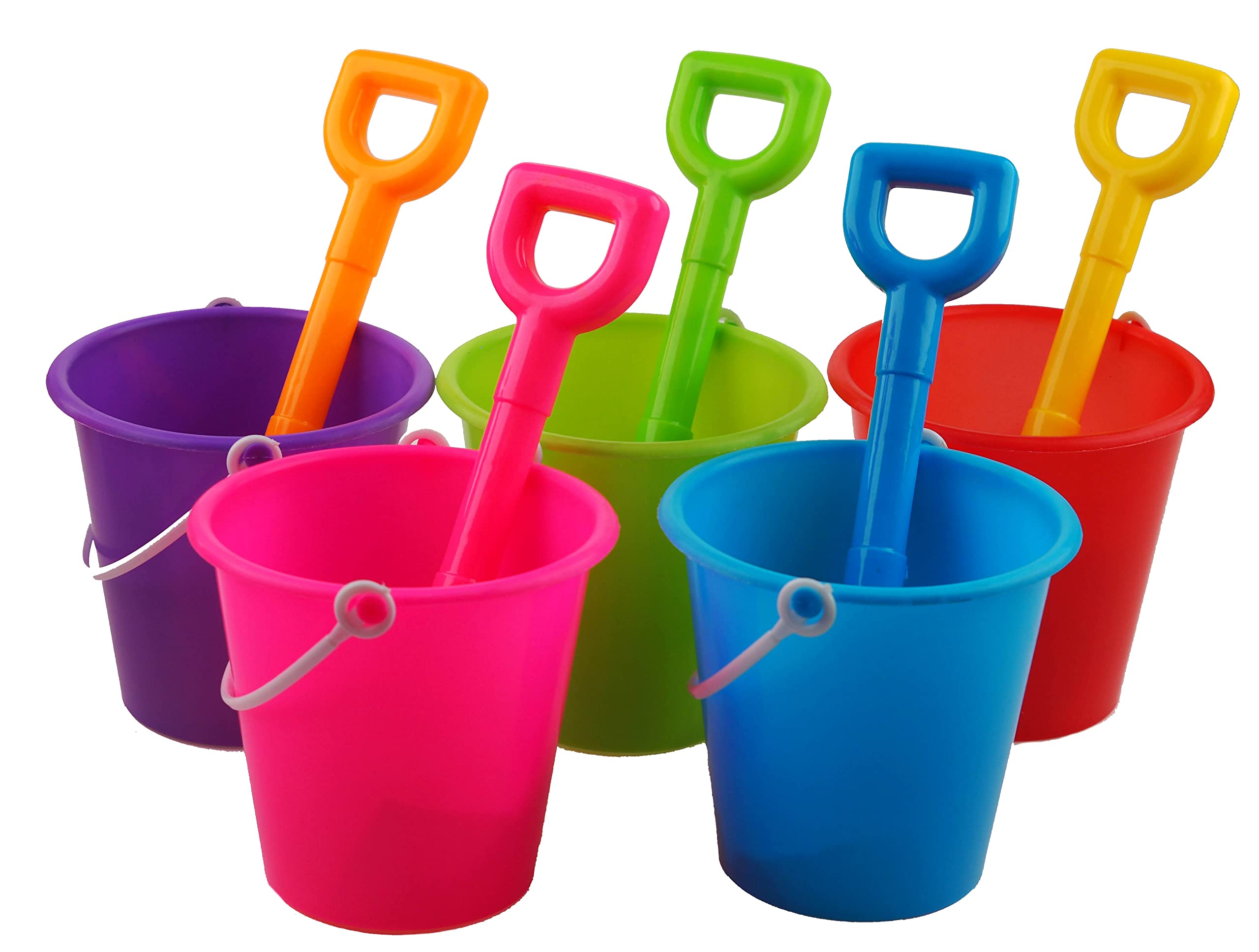Blue Whale Gifts 5 x Beach Buckets And 5 x Spades - Bulk Buy Value