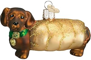 Old World Christmas Ornaments: Dog Collection Glass Blown Ornaments for Christmas Tree, Wiener Dog