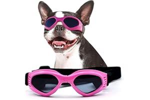 Namsan Dog Goggles Small to Medium Breed, Lunette Pour Chien Petit, UV Protection Sunglasses for Small Dogs, Driving Dog Eye 
