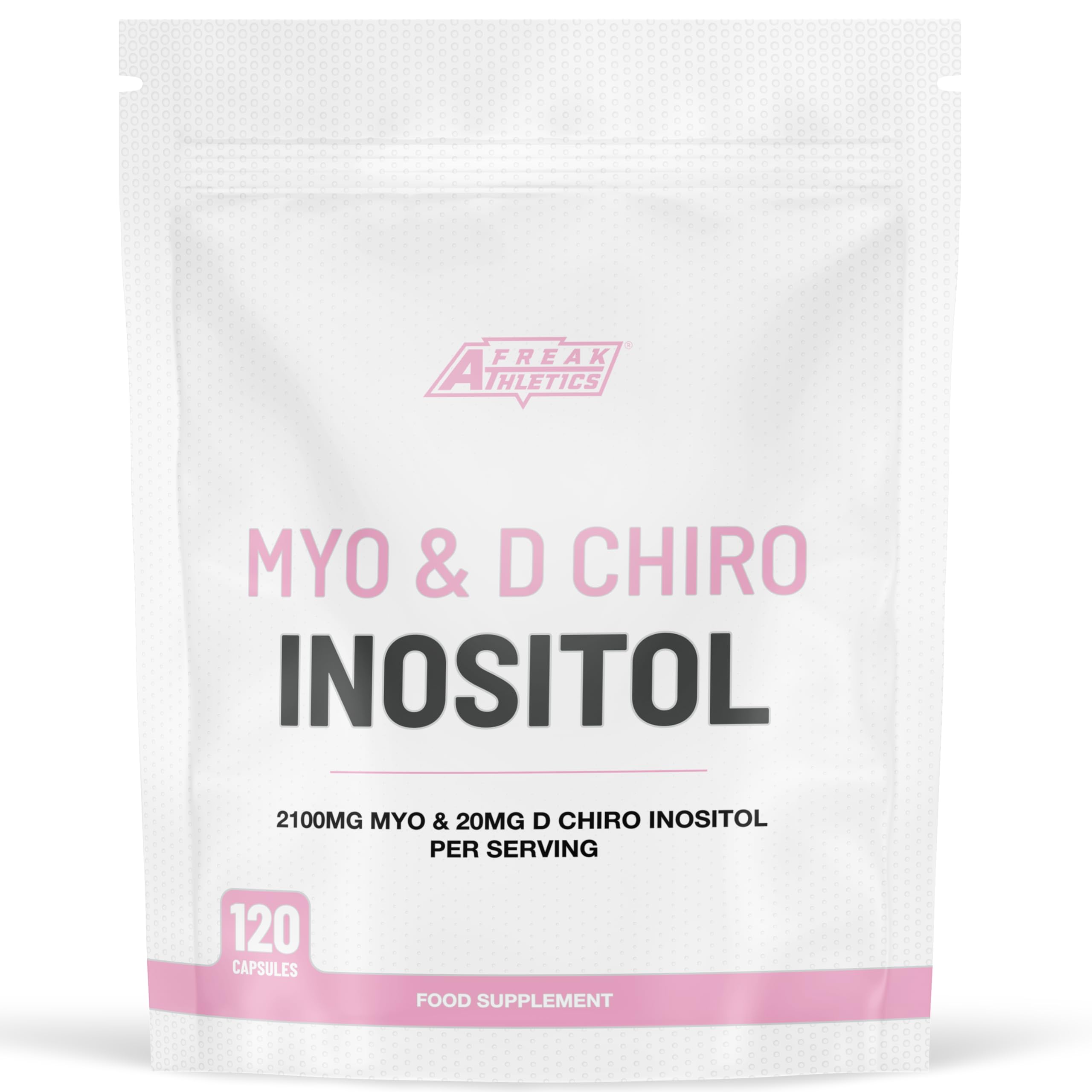 Myo-Inositol & D Chiro Inositol - Supports Women with PCOS -120 Capsules - Promotes Hormonal Balance & Normal Ovarian Function -