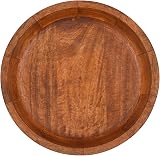 EDHAS Red Finished Mango Wood Round Bowl 25.4 cm Kitchen Decor view 3
