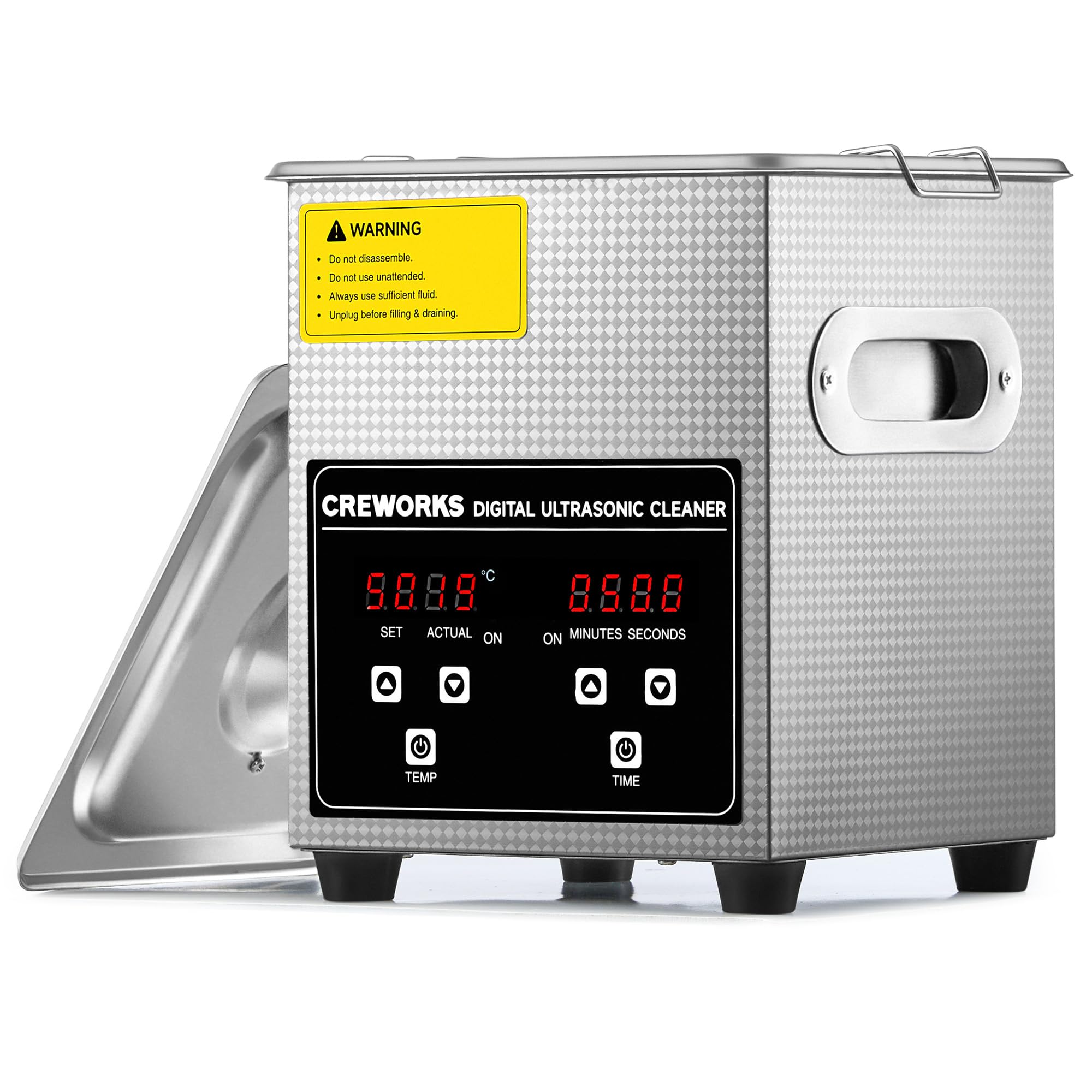 Photo 1 of CREWORKS Professional Jewelry Cleaning Machine, 2L Jewelry Cleaning Ultrasonic Machine with Heater & Timer, Digital Sonic Cleaning Machine for Cleaning Denture Dental Irrigator Parts Retainer Glasses