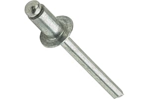 Fastenere Pop Rivets - 1/4" x 1/8" (50pcs) Heavy Duty, Open-End, Aluminum, Dome-Head Blind Rivets, Corrosion-Resistant, High Tensile & Shear Strength, 8-2 Gap 0.020"-0.125"