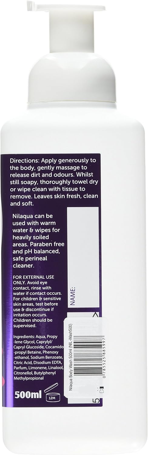 Nilaqua 500 ml No Rinse Waterless Body Wash & Skin Cleansing Foam - Image 4