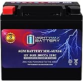 Mighty Max Battery MM-AUX14 Auxiliary Battery 12V 14Ah, 22RC, 200 CCA Rechargeable AGM Car Battery