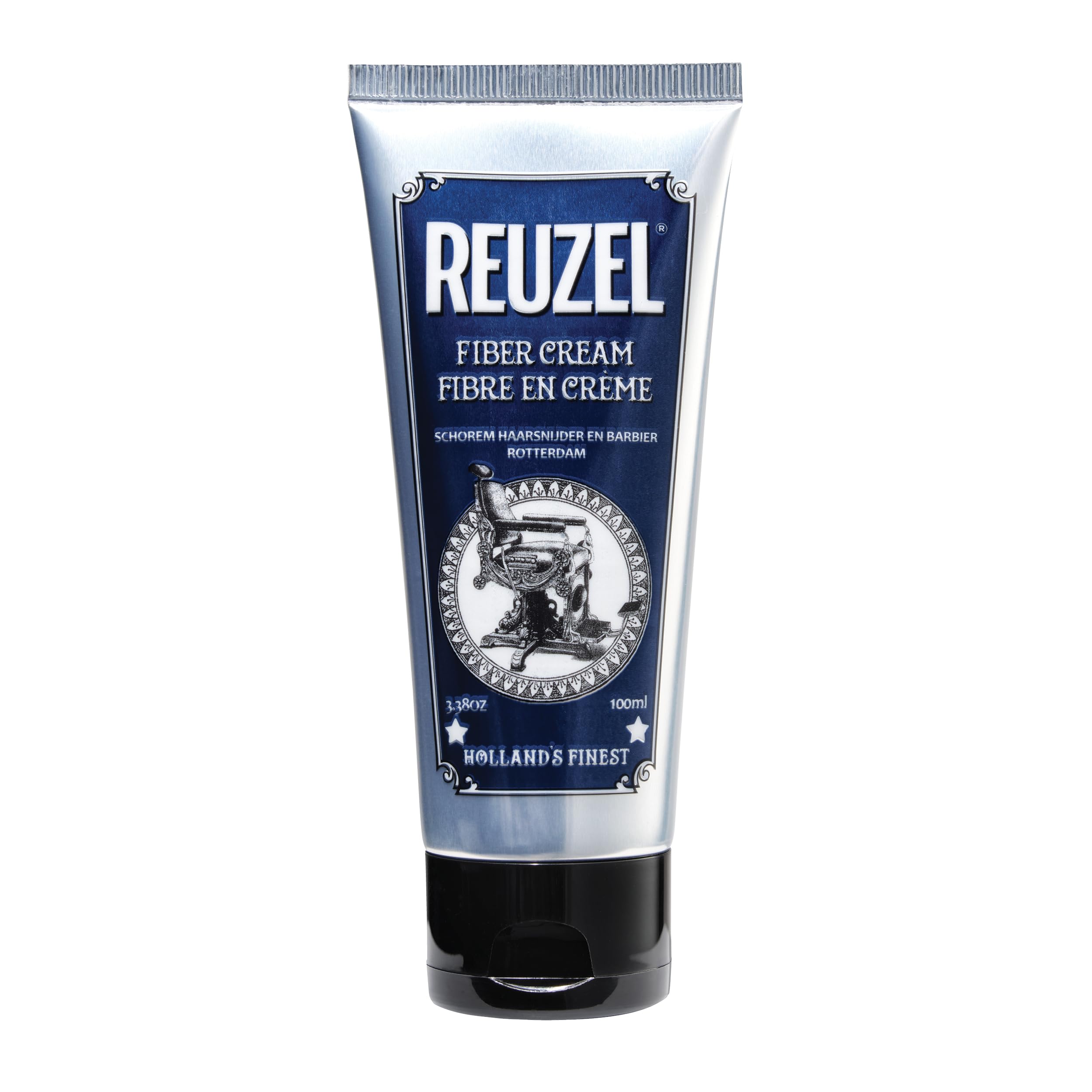 Reuzel Fiber Hair Cream for Men - Adds Fullness and Structure - Pliable Hold, Low Shine - Water Soluble - Works Well on Short to Medium Length Hair - Easy to Rework Hair after Styling - 100 ml