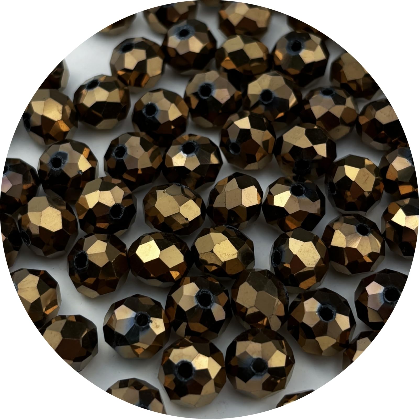 Photo 1 of YUEXIGO 500pcs 4mm Crystal Glass Beads for Jewelry Making, Faceted Rondelle Glass Spacer Beads for Wind Chimes Bracelet Earring Necklace DIY Craft(Antique Brass)