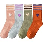 IIG Women's Fashion Cute Cotton Socks Novelty Funny Above Ankle Crew Socks Holiday Gifts for Women 4/5 Pairs