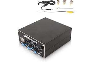 Gugxiom QRM Eliminator Box, 1.8MHz‑30MHz Adjustable X Phase Control Aluminum Alloy Signal Canceller, DC 13.8V 150mA Built in PTT Control Signal Eliminator with Dial and Knob