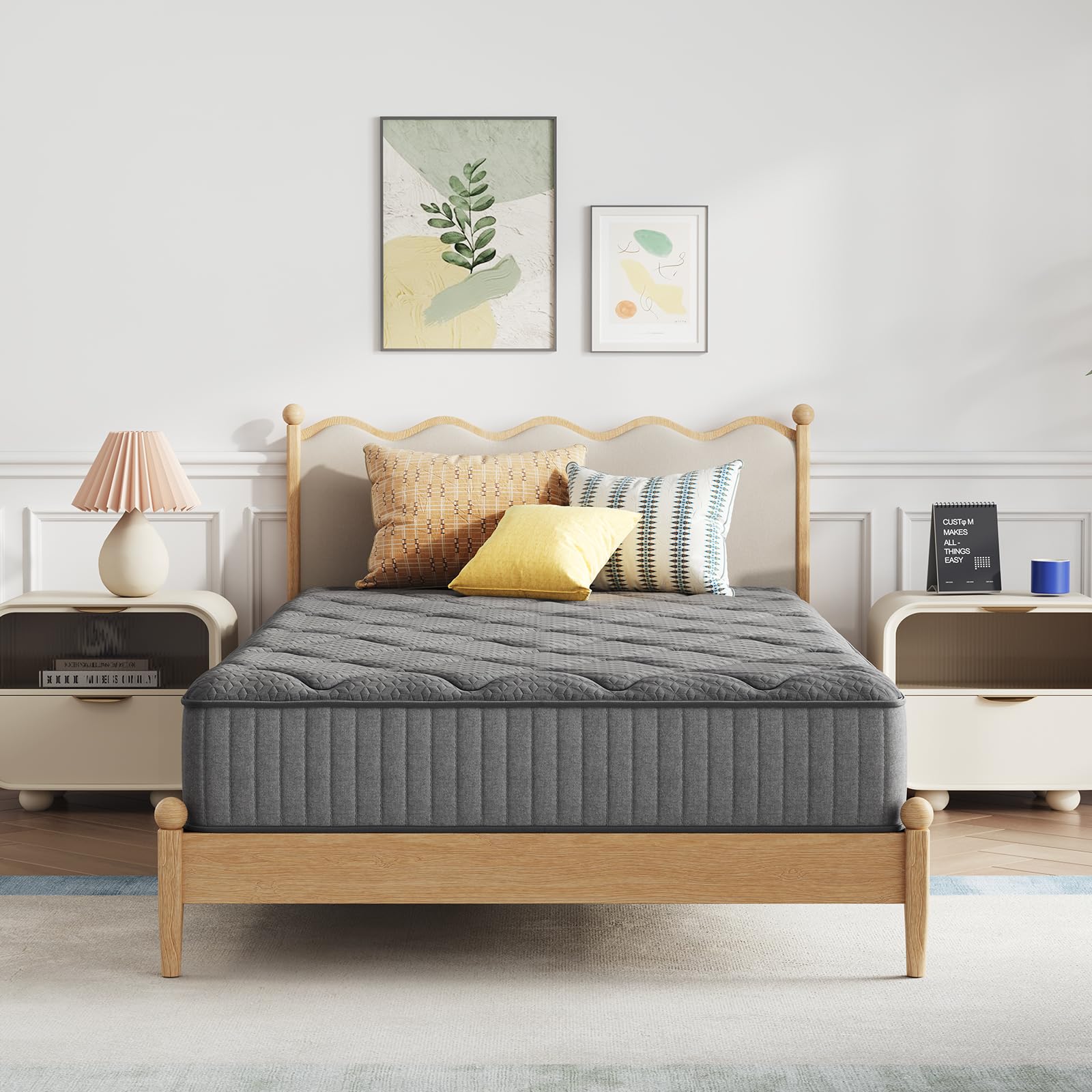 Photo 1 of Novilla 6 Inch Full Size Mattress,Hybrid Mattress Full with Bonnell Coil & Gel Infused Memory Foam Layer for Cooling Comfort & Pressure Relief Mattresses in a Box CertiPUR-US Certified