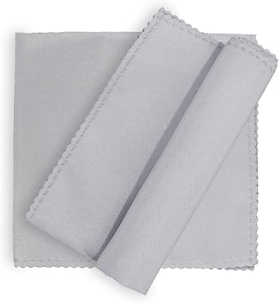 BIT.FLY Set of 20 Polyester Napkins 48x48cm Lace Silver Grey