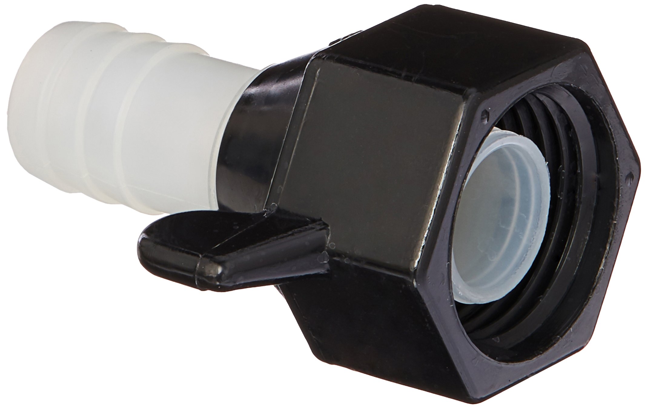 SHURFLO 244-2926 Barb Straight Wingnut Swivel Adapter, Black, 1 Count (Pack of 1)