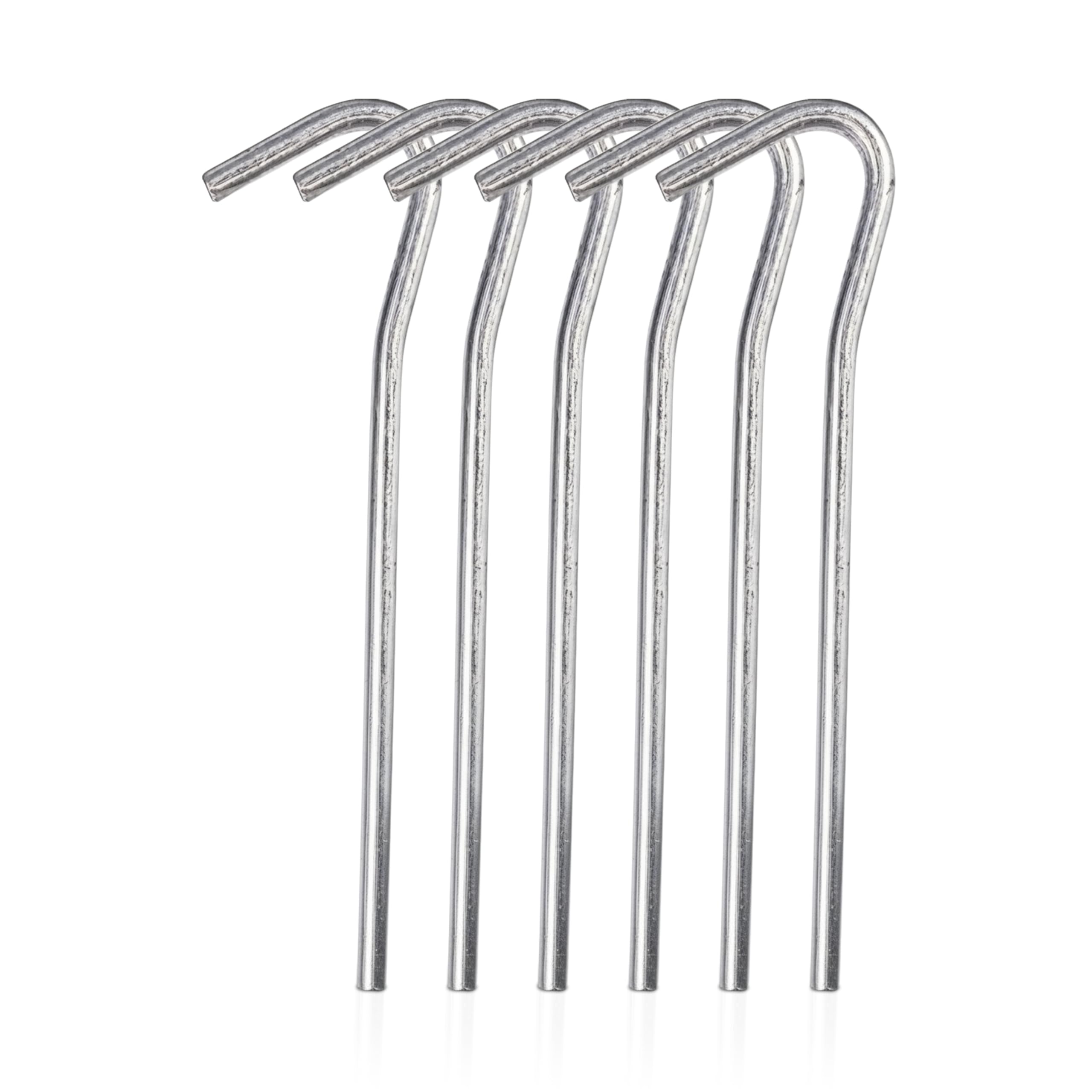 GroundMaster 9" Galvanised Steel Heavy Duty Tent Pegs – Metal Garden Stakes for Camping, Tarpaulin, Gazebos & Outdoor Securing - Multipurpose Sturdy Ground Pegs (Pack of 10)