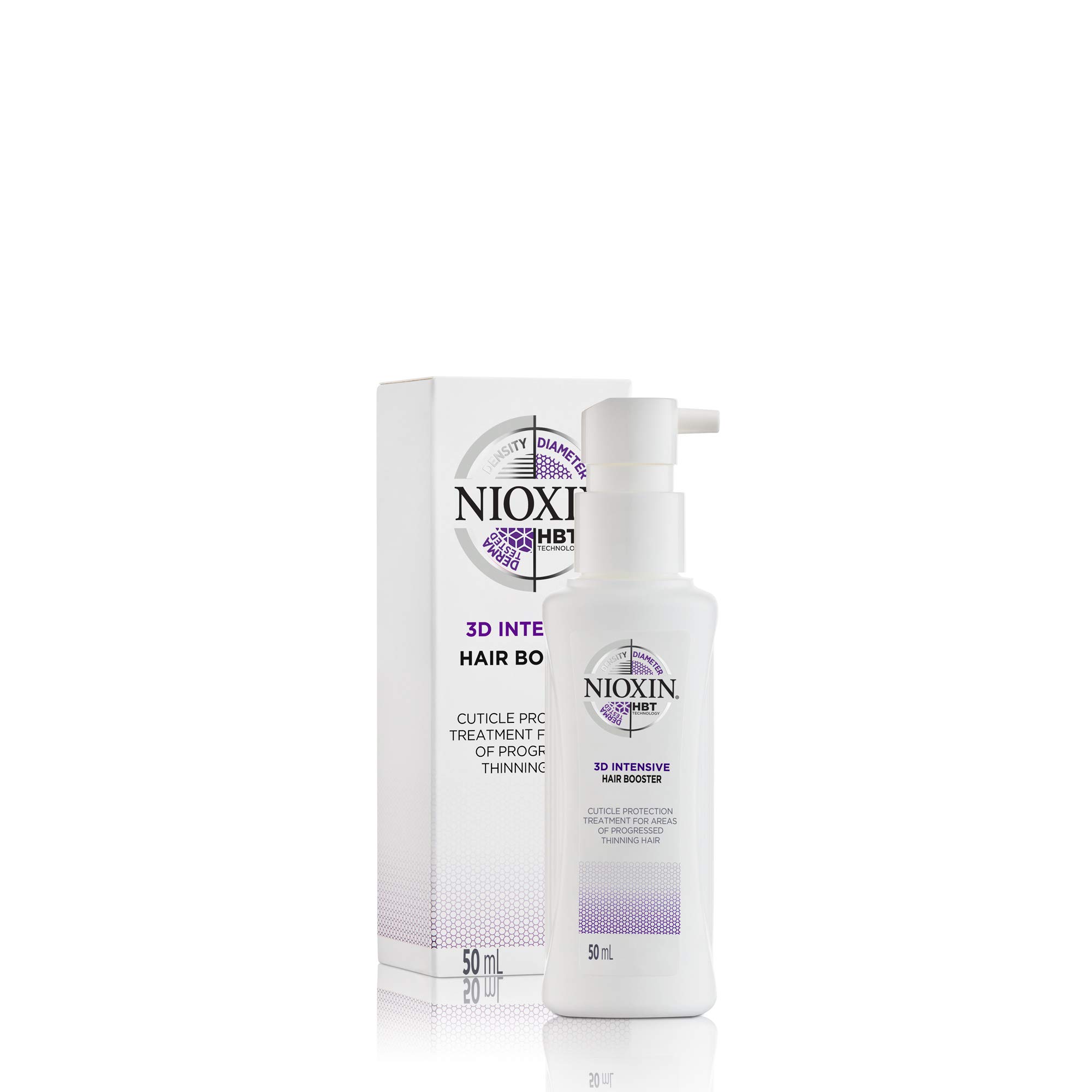 Nioxin Hair Booster Cuticle Protection Leave-On Thickening Hair Treatment, for Progressed Hair Thinning, For Receding Hairline or Low-Density Hair Crown, 50ml
