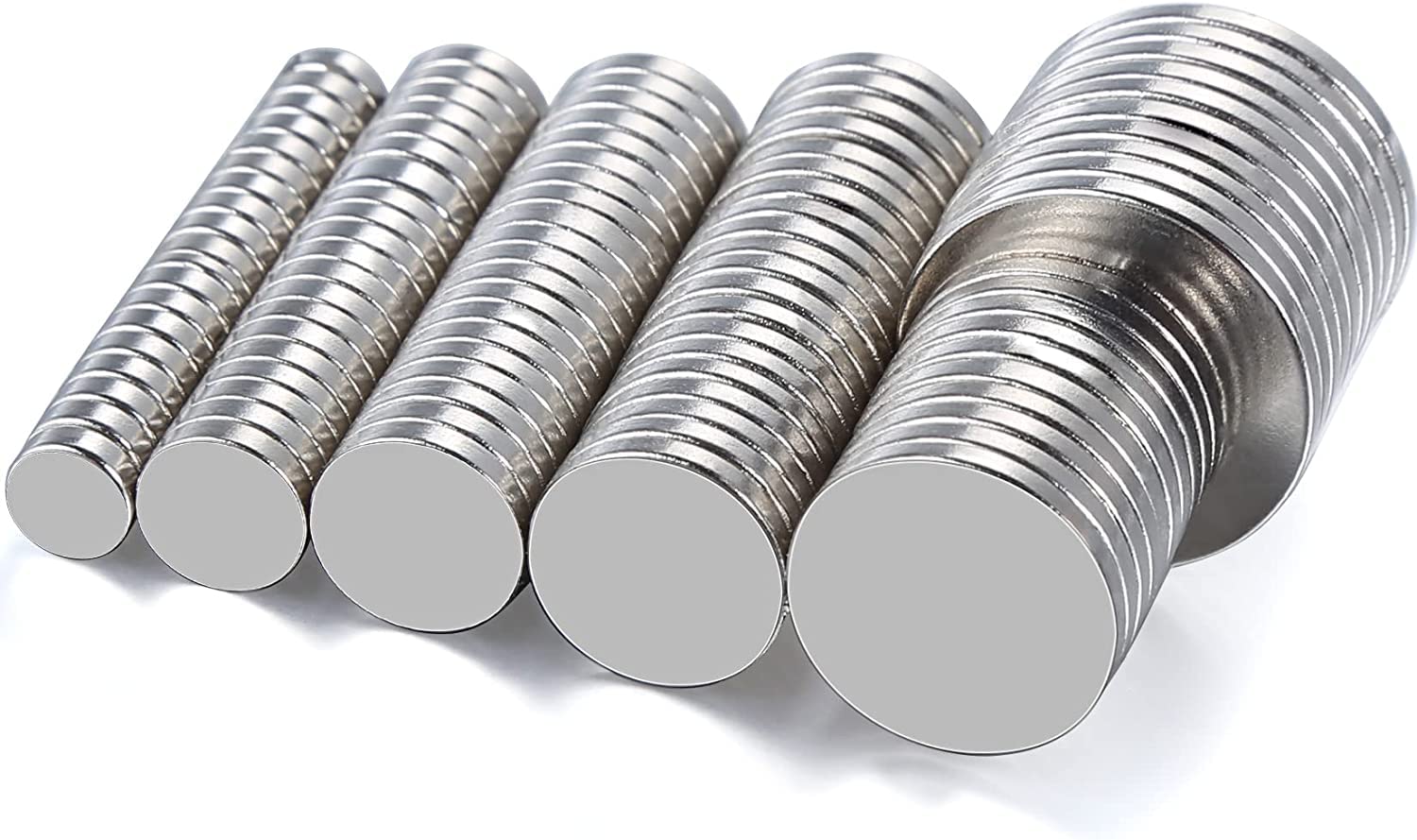 100PCS Neodymium Magnets - 20mm 15mm 10mm 5mm Diameter Round Strong Magnets,Small Round Magnet for Whiteboards, Fridge or Picture Magnet