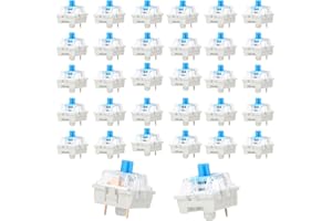 100pcs Mechanical Keyboard Switches, 3 Pin Blue Keyboard Clicker Dustproof Waterproof Clicky Key Switches for Mechanical Gami