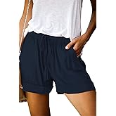 ONLYSHE Womens Casual Drawstring Shorts Summer Elastic Waist Shorts Pocketed Pants