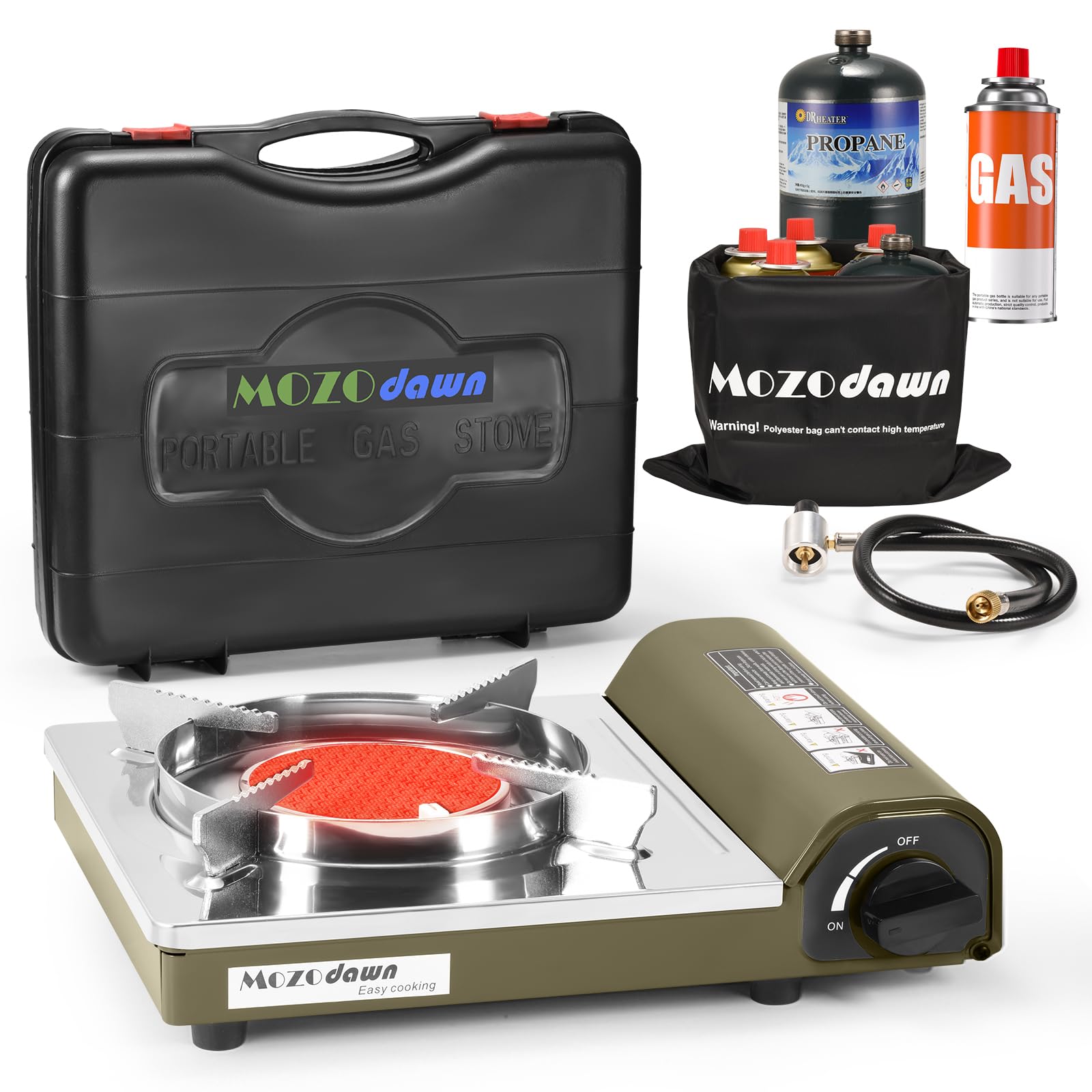 thumbnail image 2 of 8,000 BTU Black Butane Gas Portable Camping Stove 2 of 11