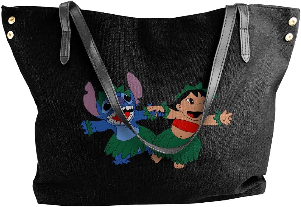 Lilo And Stitch Dancing Women Canvas Handle Single Shoulder Bag/Handbag
