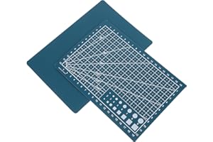 LIGHTAOTAO 2Pcs A5 Dual-Sided Self-Healing Craft Cutting Mat Boards for Sewing and Engraving, Green Metric