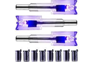Ellen Archery Lighted Nocks for Crossbow Bolts 3PCS with ON/Off Switch - Universal Fit for Bolts with .285"/.297"/.300"/.305" Bushings Led Nocks