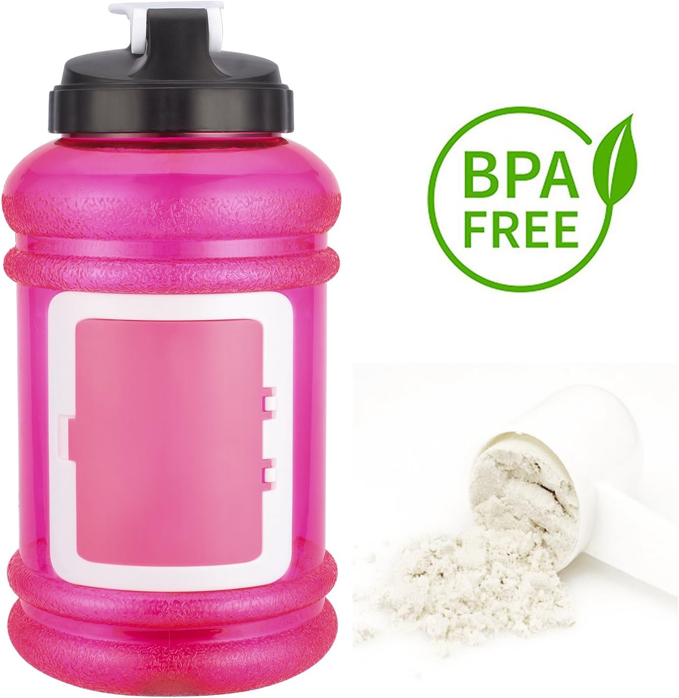 Colleer 2.2 L BPA Free Water Bottle Half Gallon Water Jug Big Capacity Water Keg Water Storage for Gym,Outdoor Sports,Hiking,Bodybuilding,Fitness