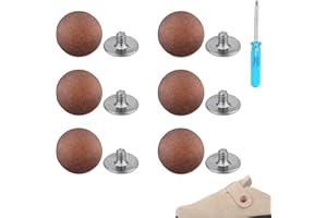 6pcs Replacement Rivets for Clogs Shoes, Easy to Install Zinc Alloy Rivet Parts Buttons with Screwdriver for Women Men Classi