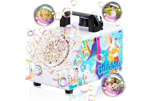 Hakuta Upgraded Bubble Machine with 2 Speed Levels Portable Bubble Machine for Outdoor Indoor Birthday Wedding Parties