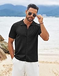 COOFANDY Men's Short Sleeve Knit Shirt Casual