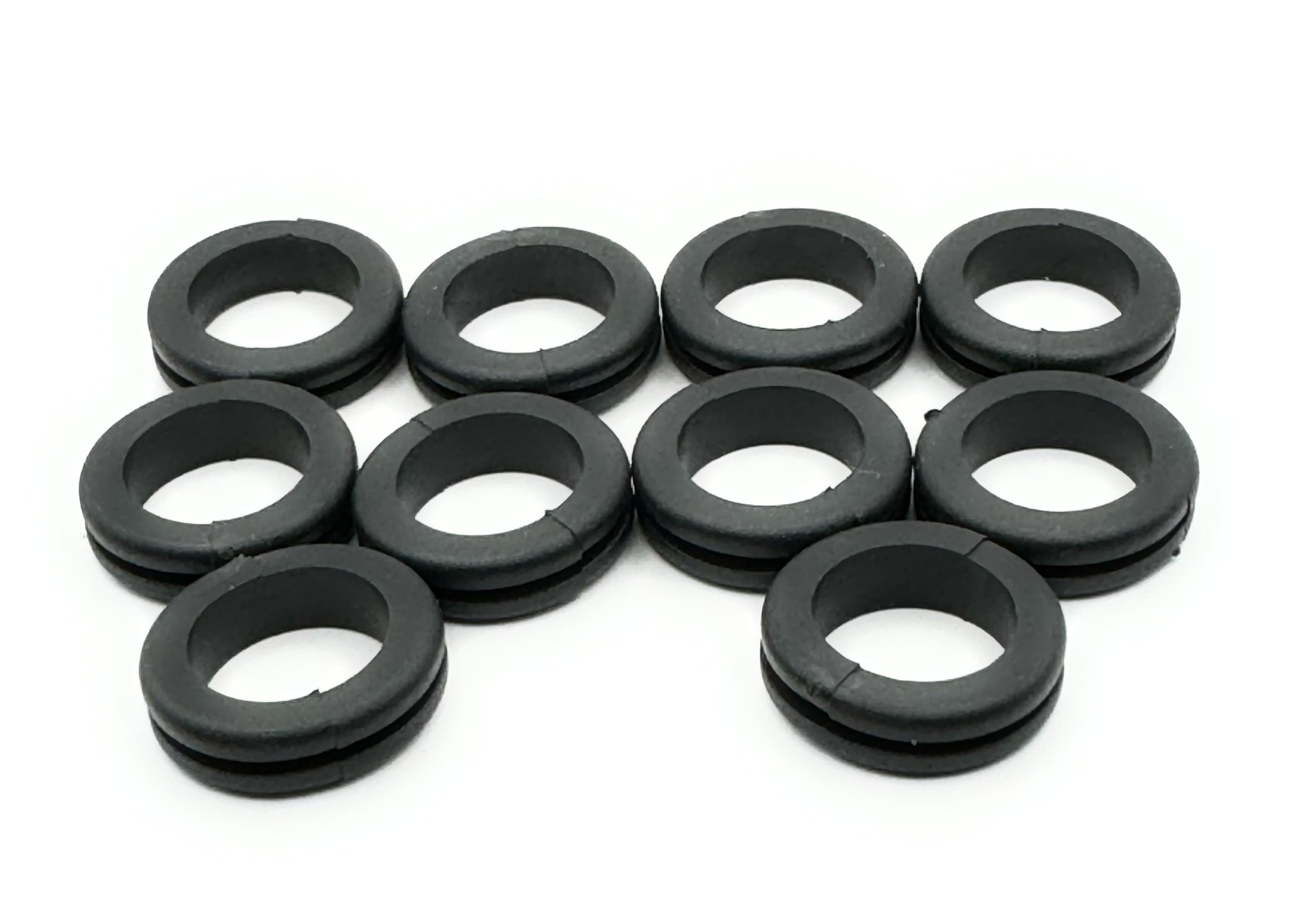 10 x PVC Electrical Wiring Black Back Box Grommets Open 20mm