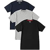 Comfneat Men's 3-Pack Lightweight T-Shirts Cotton Crew Neck Regular Fit Solid Tee