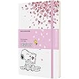 Moleskine Limited Edition Peanuts Sakura Notebook, Hard Cover, Large (5" x 8.25"), Ruled/Lined, Graphic 1, 240 Pages