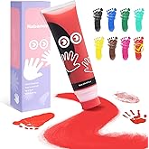 Nabance 2.54 fl oz Red Baby Hand and Footprint Friendly Ink Paint, Dog Cat Paw Print Safe Ink, Non-Toxic Acid-Free, Safe Gentle for Home School Christmas New Year DIY Keepsake Stamp