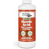 Bloom City Humic Acid- Liquid Soil Conditioner for Plants and Lawns, 32 oz | Loosens Hard Packed Clay, Helps Roots Absorb Fertilizer, Fast-Acting Liquid, For Lawns &amp; Gardens, Feeds Beneficial Microbes