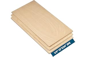 Anderson Plywood Baltic Birch 6MM 1/4" x 12" x 24" – B/BB Grade (3-Pack) for Arts & Crafts, DIY, School Projects, Drawing, Painting, Wood Burning, Engraving & Laser Cutting