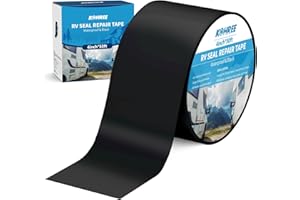 Kohree Butyl Sealant Tape, 4 Inch x 50 Foot RV Roof Tape Black, RV Sealant Waterproof Tape UV & Weatherproof Butyl Roofing Tape for RV Repair, Window, Boat Sealing, Truck Stop Camper Roof Leaks