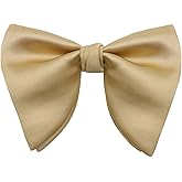 Luckyvestir Oversized Bow Ties for Men, Pre Tied Clip on Men's Black Bowtie for Wedding Tuxedo Banquets Formal Wear