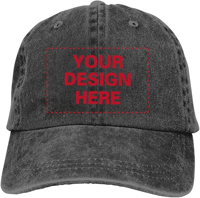 Custom Classic Baseball Cap, Design Your Own Vintage Washed Dad Hat