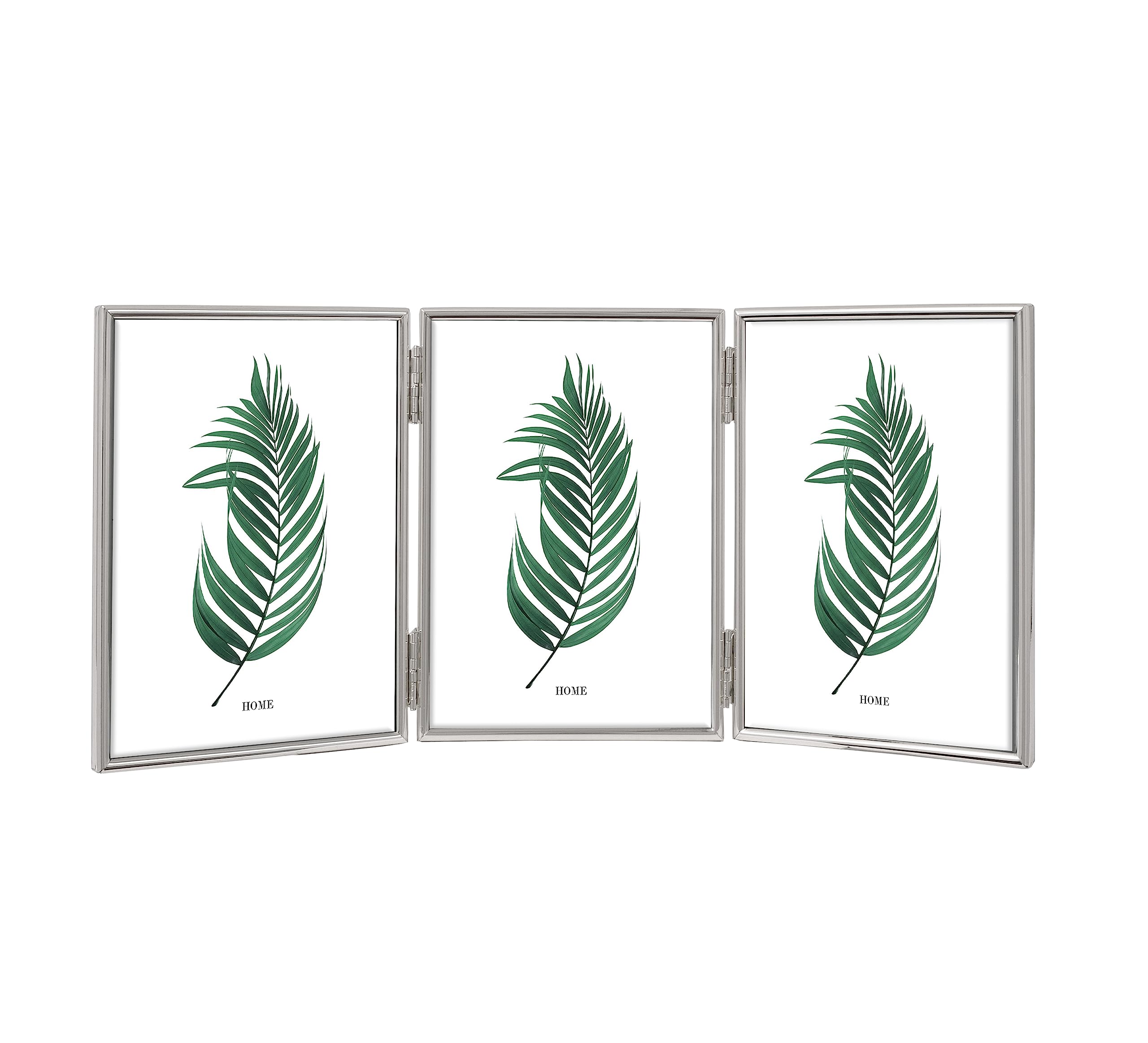 Inov8 Framing Tarnish Resistant Silver Plated Picture Frame - Thin Edge Triple Frame Design for Three Photos 7x5 Inch (18x12cm)