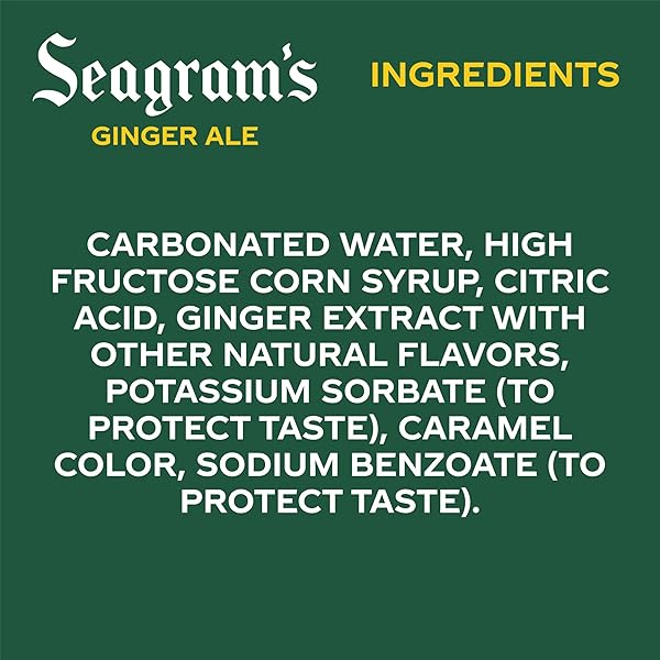 SEAGRAMS GINGER SODA SOFT DRINKS, 16.9 FL OZ, 6 PACK