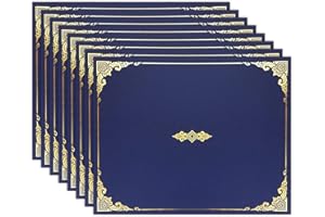 KIDEPOCH Certificate Holders, Navy Blue Certificate Frame Diploma Holders with Gold Foil Border for Letter Size 8.5x11 inch Award Certificates, 30packs