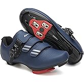 Mens Womens Cycling Shoes Compatible with Pelaton Bike Shoes Road Bike Shoes Riding Bicycle Pre-Installed with Delta Cleats Clip Indoor Outdoor Pedal