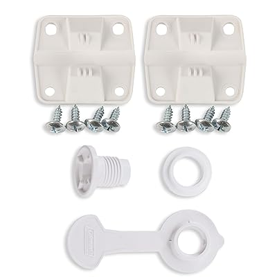 Coleman Cooler Plastic Hinge Set &amp; Standard Drain Plug Assembly Combo/Bundle