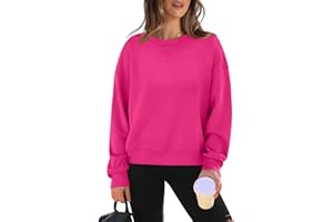 WIHOLL Womens Long Sleeve Crop Tops Crewneck Pullover Shirts Lightweight Sweatshirts 2024 Fall Fashion Clothes