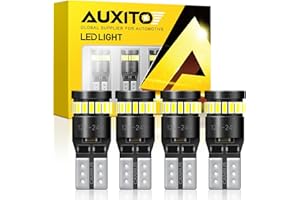 AUXITO 194 LED Bulb 6000K White Canbus Error Free, 168 175 2825 W5W T10 LED Replacement Light Kit for Car Interior Map Marker License Plate Parking Dome Lights, Pack of 4
