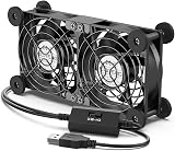 ELUTENG 80mm USB Fan 5V Double Row 3 Speed PC Laptop Cooling Cooler 8cm view 1