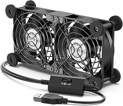 ELUTENG 80mm USB Fan 5V Double Row 3 Speed PC Laptop Cooling Cooler 8cm