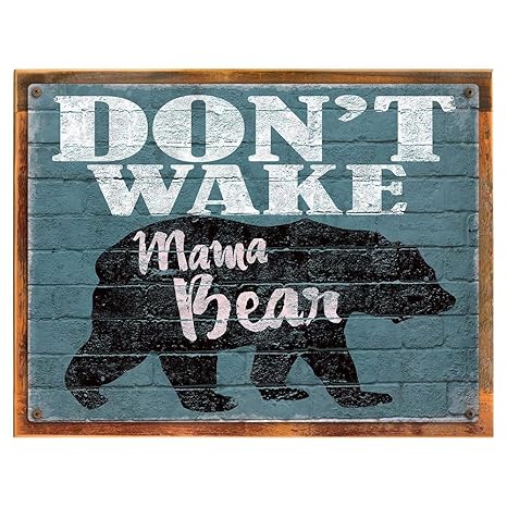 Amazon Com Mdrqzdfh Framed Outdoor Don Rsquo T Wake Mama Bear 12