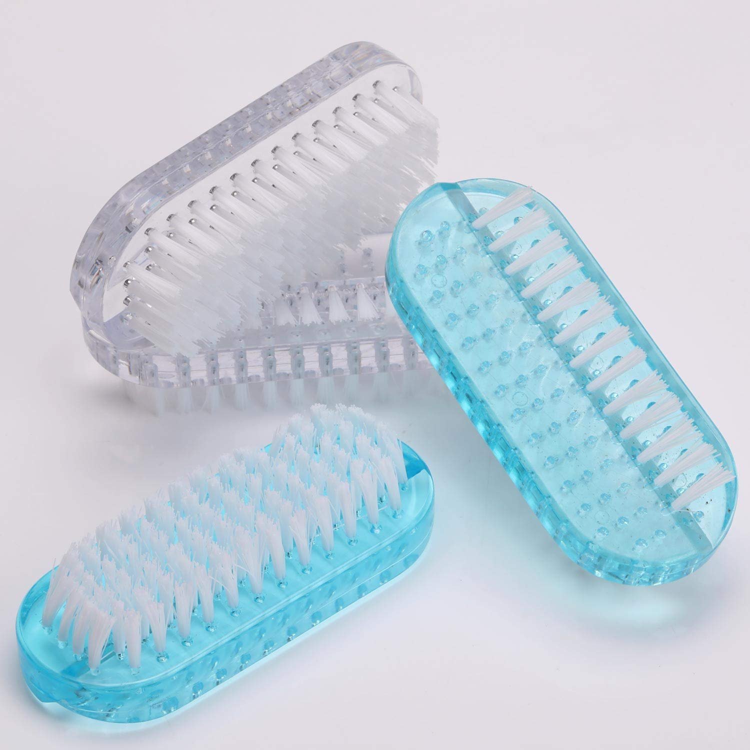 Cleaning Nail Brush Handle Scrubbing Brushes Plastic 2 Side with Soft Bristle for Manicure Pedicure Women Kids 4 Pack : Beauty