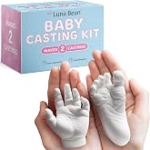 Luna Bean Baby Casting Kit - Hand &amp; Foot Keepsake Mold, 2pc, New Mom Gift | The original baby casting kit - captures newborn hand &amp; foot forever. Non-toxic, safe, easy - perfect new mom gift